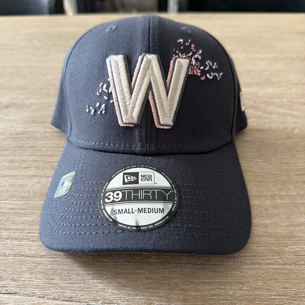 New Washington Nationals MLB City Connect Cherry Blossom New Era Gray Hat Sz M/L